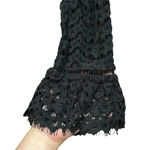 Whistles Black Crochet Bell Sleeve Sheath Black Size US 8 Photo 5