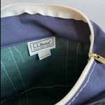 Vintage LL Bean Boat And Tote Micro Mini Green Navy Stripe Strap Excellent RARE Photo 2