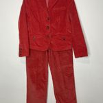 Vintage Talbots rusty red corduroy blazer trouser set women's size 4 Photo 0