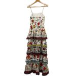 Alice + Olivia Valencia Floral Print Cotton Tiered Maxi Dress Size 0 Photo 5