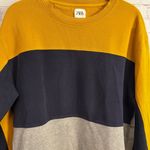 ZARA retro colorblock pullover sweatshirt size XXL cotton cabin core preppy Photo 2
