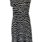 Who What Wear Midi Chic Zebra Print Halter Dress Photo 12