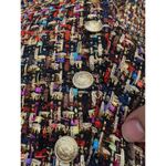 L'Agence  Angelina Gold black Tweed Plaid Jacket fringe trim size 18 Photo 13