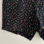 Levi's Levi’s Mid Length Shorts, Floral Print, Black Shorts with Pink Flowers, Size 28 Photo 10