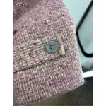 Coach  SIGNATURE Pink Boucle Wool Mohair Coat Women’s Size 10 Photo 9
