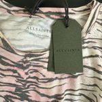 All Saints Tygers Carme Pink Tiger Stripe long sleeve Cropped Tee size small Photo 3