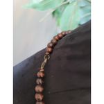 Women's Bohemian Antique Brass Statement Necklace With Lobster Clasp Red Beads Photo 5