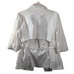 BCBGMAXAZRIA Bronnen White Military Safari Jacket Small Open Back Photo 2