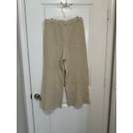 Free People  Beach Hailee Waffle Knit Wide Leg Pants Beige L Athleisure‎ Resort Photo 1