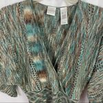 Emma James Emma E James Metallic Multi Color Knitted Winged Sleeve Sweater Size Small Photo 4