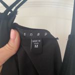 Snap Black Velvet Tank Top Size M Photo 2