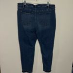 Talbots Slim Ankle Jeans With Dropped Hem In Blue Size 18W Photo 6