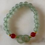 Chic Jade and Ruby Beaded Bracelet Green Photo 0
