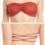 Free People Strappy Burnt Orange Lace Bandeau Bra Small Photo 8
