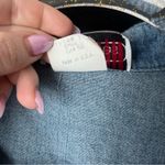 Vintage 90s 8th St. West Denim Black Velvet Studded Oversized Shirt S Blue Photo 3