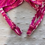 Beach House Aqua Palm Swim Top Tropical Pink Leaf Print Women's Top Size 10 Photo 13