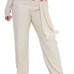Pretty Little Thing NWT Beige Woven Straight Leg High Rise Trouser Pants Size 22 Photo 0