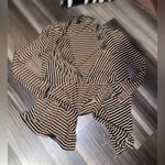 Ultra Flirt  Striped Black and Cream Women's Top Photo 5