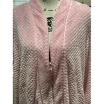 Celestial Dreams Pink Soft Cozy Waffle Plush Robe Zip Front Pkts Sz L EUC Size L Photo 4