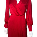 Adelyn Rae  Silk Lip Stick Red XS Connie Faux Wrap mini dress NWT​​​​​​​ Photo 0