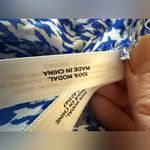 Talbots  Geometric Abstract All-Over Print 100% Modal Lightweight Blue White NWT Photo 4