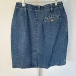 Eddie Bauer Vintage Denim Jean Skirt Western Classic Knee Length Basic Size 12 Photo 2