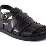 BC Footwear BC by Seychelles Fisherman Vegan Leather Black Sandal Shoes(Size 8) Photo 0