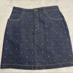 New! Cinq a Sept Ditsy Rhinestone Lynette Mini Skirt Sz 2 $295 Blue Photo 5