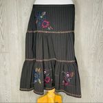 BCBGMAXAZRIA  fit and flare skirt embroidered tiered skirt size 8 Photo 1