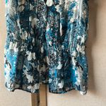 Dress Barn  Blue and Black Floral Blouse with cami small Photo 5