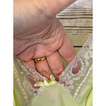 Women's Unbranded Slip Dress, Size Unknown, Yellow with Beige Lace Photo 4