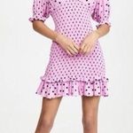 Faithfull the Brand Sylvie Smocked Polka Dot Mini Dress Size 6 Photo 0