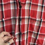 Denim & Supply  Sz M Ralph Lauren Button Front Red Plaid Shirt Oversized Cotton Photo 4