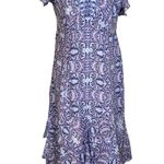 Nanette Lepore Abstract Dress in Blue 12 Womens Sheath Midi Photo 3
