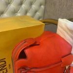 Fendi Medium Orange Leather 2Way Handbag Shoulder Bag Pre-Owned Photo 13