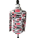 Ibkul Womens Long Sleeve Abstract Print Colorful Golf Sun Protection Size Small Red Photo 1