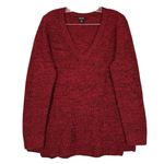 Torrid 2X Sweater Tunic V-Neck Pullover Red Black Slits Modest Preppy Capsule Photo 2