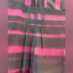 Apostrophe Women's Size 12 Black & Pink A-Line Skirt Semi Sheer Black Overlay Photo 5