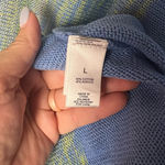 LOGO By Lori Goldstein  Blue and Green Sweater Lightweight Classic Capsule Photo 3