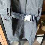 White Fox Boutique White Fox utility belted mini dress short sleeve denim high neck zip up pockets Photo 5