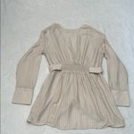 Free People Ivory Buckle Boho Long Sleeve Flowy Fitted Blouse Size L Photo 10