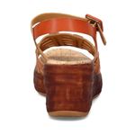 Kork-Ease KORKS Marley Faux Leather Sandal Women's 11 Orange Upper Cushioned Cork NWOT Photo 2