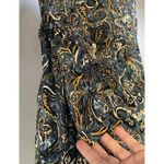 Garnet Hill  Dress Size 8 Blue Dropwaist Button-Up Fall Paisley Teacher Career Photo 7