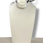 Urban Outfitters  Satin Rosette Wrap Choker Necklace Black & White NWT Photo 0