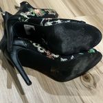 Cape Robbin  Black Mesh Floral Embroidered Open Toed Booties Women’s 9 Photo 4