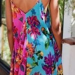 Anthropologie  pink blue floral flowy handkerchief dress Photo 1