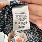 Loft Women’s Floral Career Pullover Blouse Medium Flowy Tulip Sleeve Black Pink Photo 4