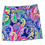 Ralph Lauren Golf Tennis Pickleball Skirt Skort w Shorts Sporty Multicolor Paisley Blue Sz 6 Measurement in pics Photo 0