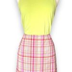 Forever 21  Lime Green Summer Long Tank Silver Zipper Back Business Casual Blouse Photo 2