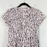 ZARA  ZW Collection Black & White Printed Cap Sleeve Button Up Dress Size M Photo 1